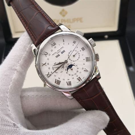 leather men's patek philippe watches|patek philippe geneve 58152 price.